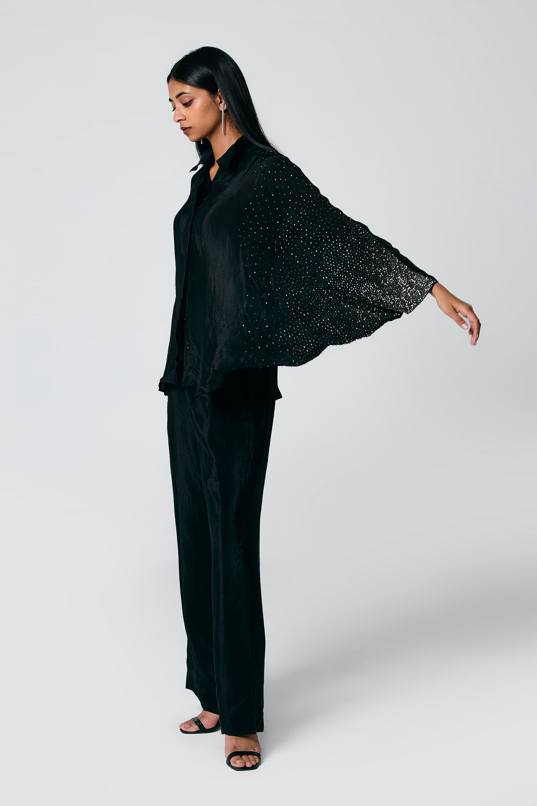 Embroidered Batwing Shirt