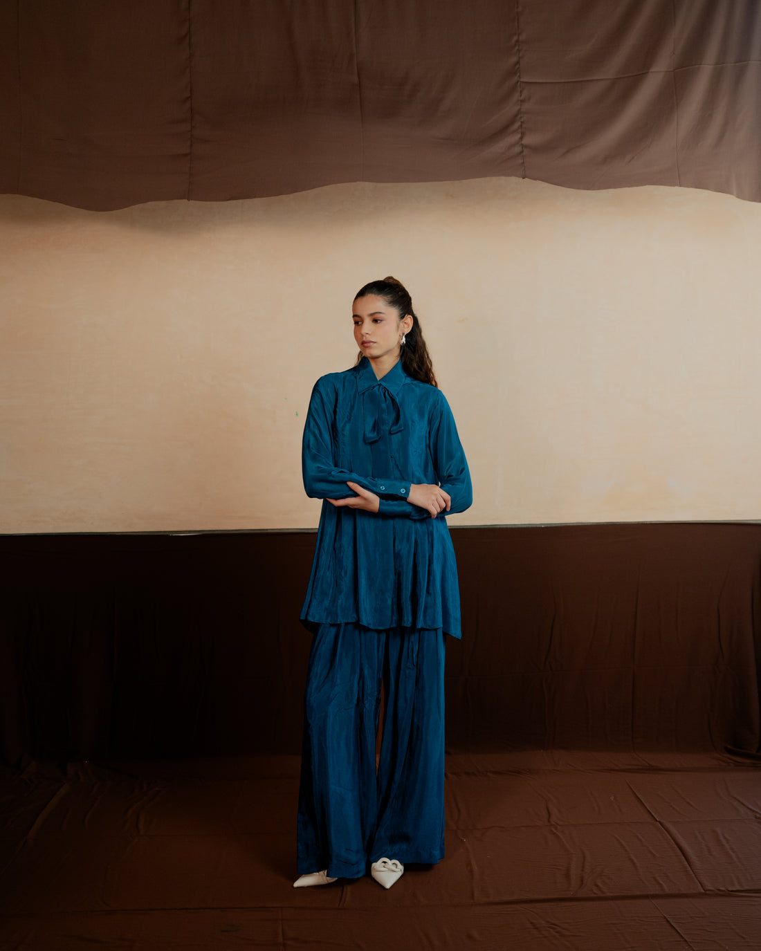 Pleated Shirt Co-ord