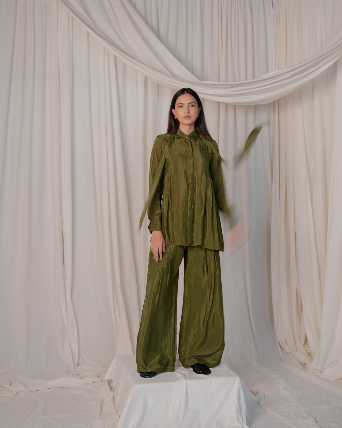 Pleated Shirt Co-ord