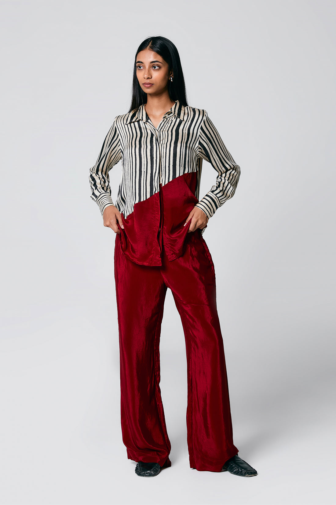 Diagonal shirt coord