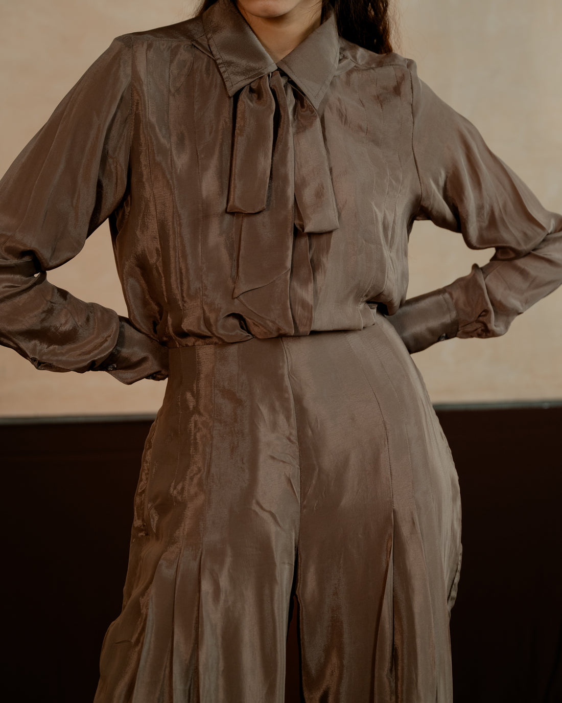 Pleated Shirt Co-ord