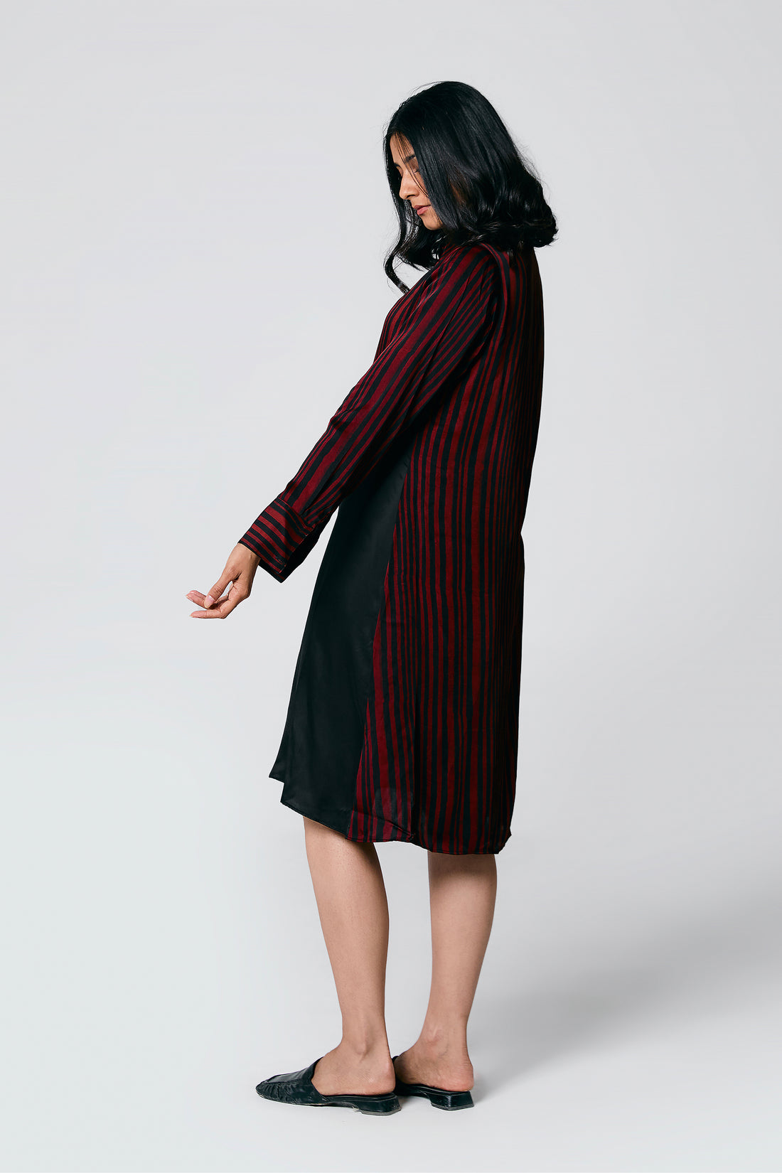 Diagonal stripes dress