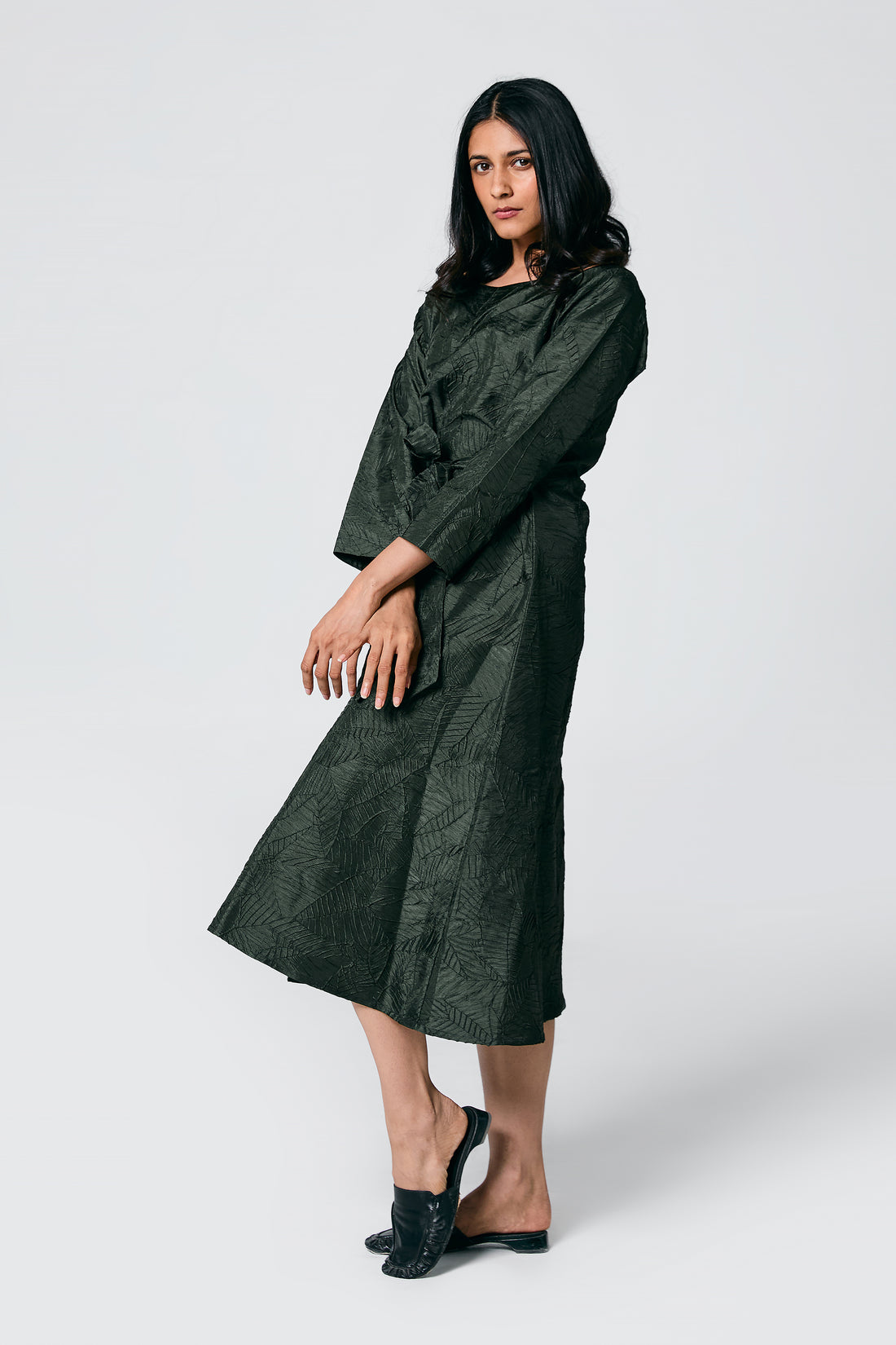 Crush Front Tie Dress