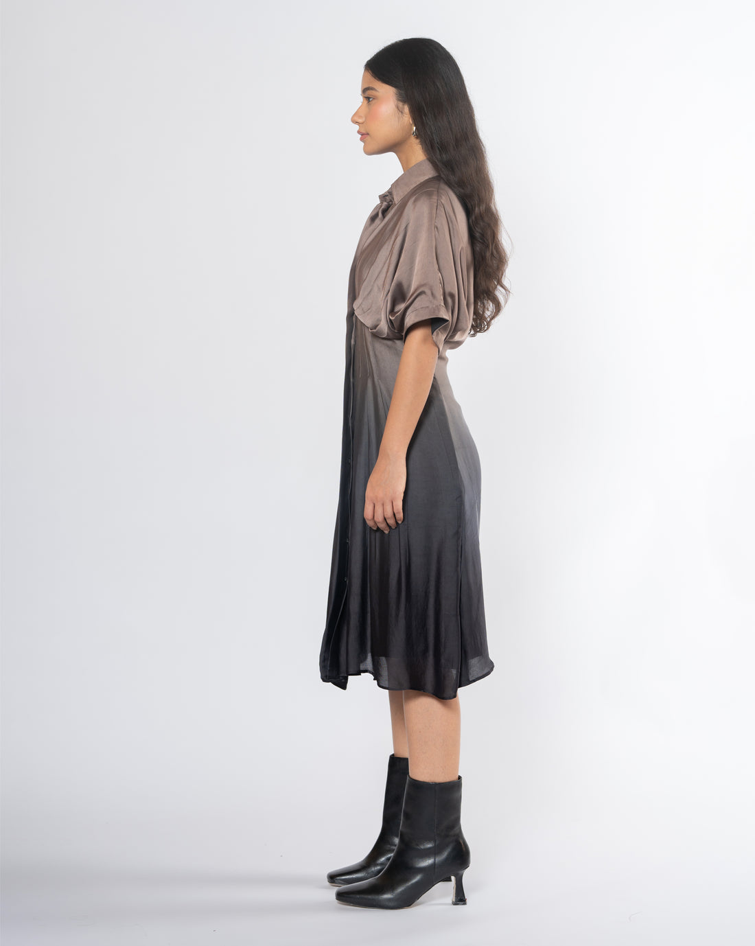 Pleated Shirt Dress
