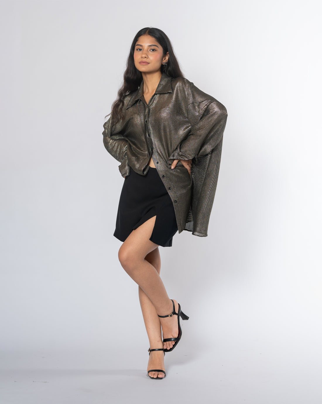 Metallic Oversized Shirt