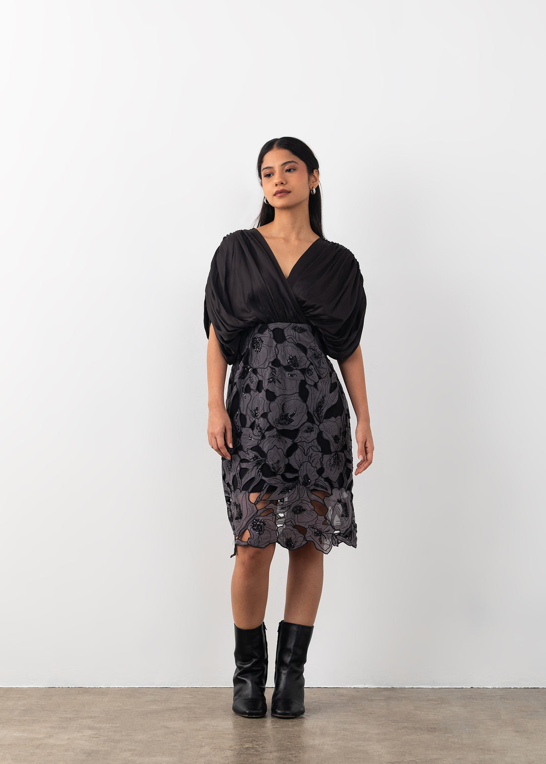 Cutwork Gather Dress