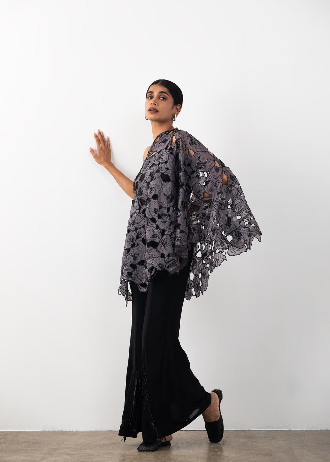 Cutwork One shoulder Coord