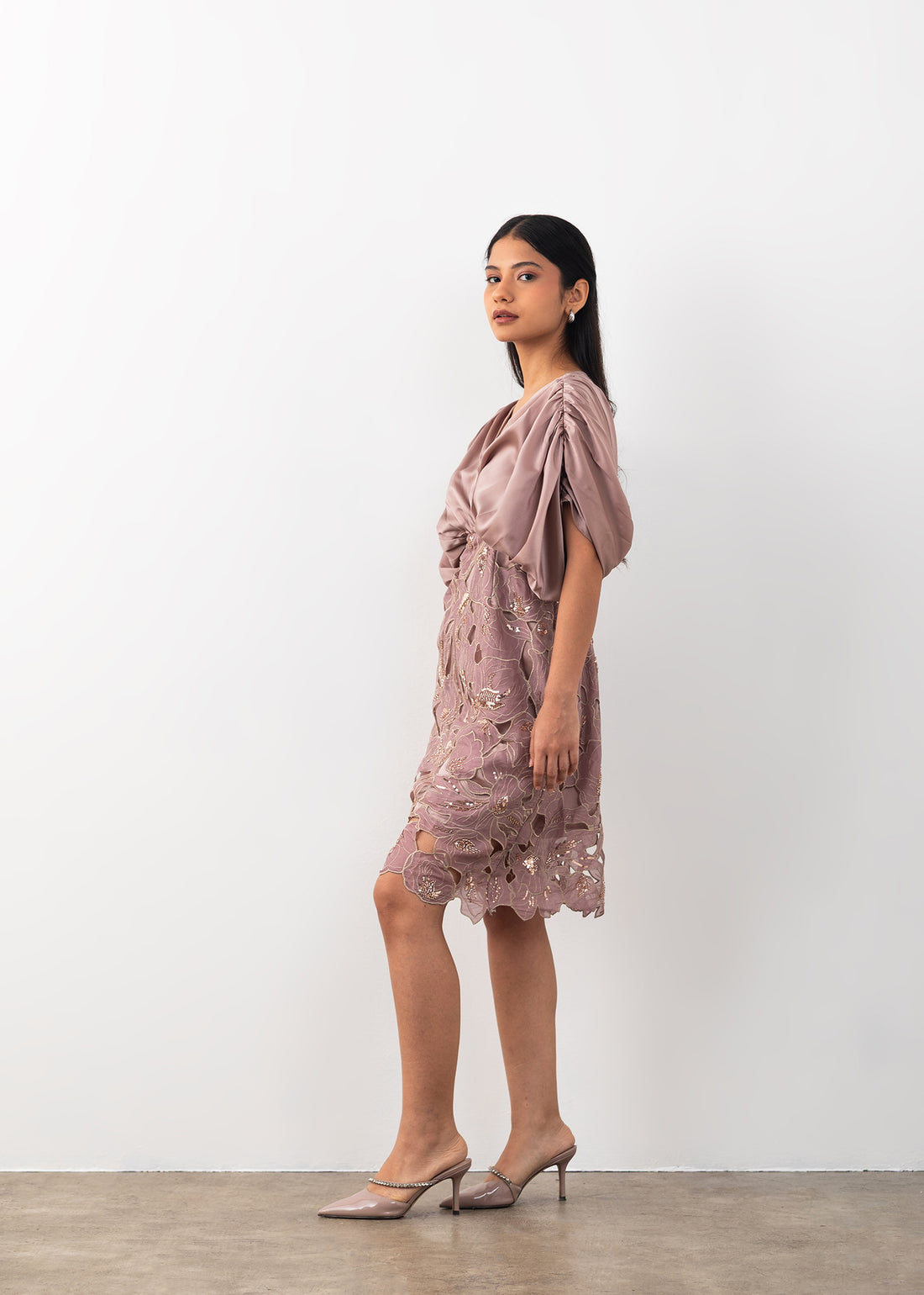 Cutwork Gather Dress