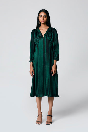 Crushed 'Lake' V-Neck Dress main image 0